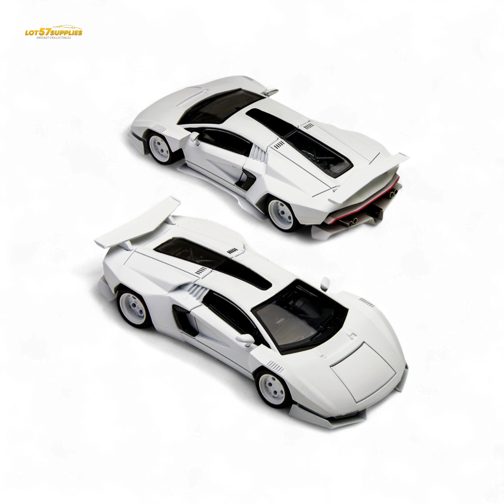(Pre-Order) TimeMicro × PSC DESIGN 1/64 Countach V Ver. Mechanic PSC - White 1:64 (ONLINE ORDER ONLY)