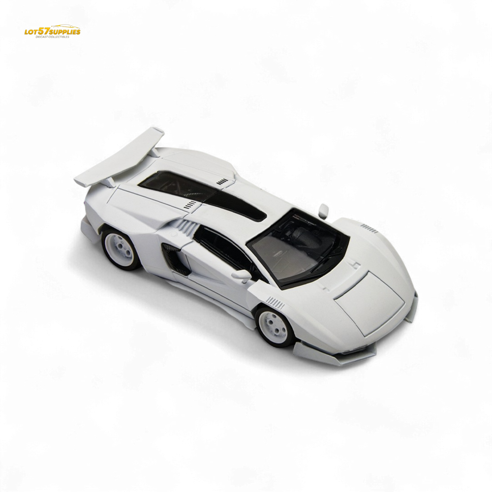 (Pre-Order) TimeMicro × PSC DESIGN 1/64 Countach V Ver. Mechanic PSC - White 1:64 (ONLINE ORDER ONLY)