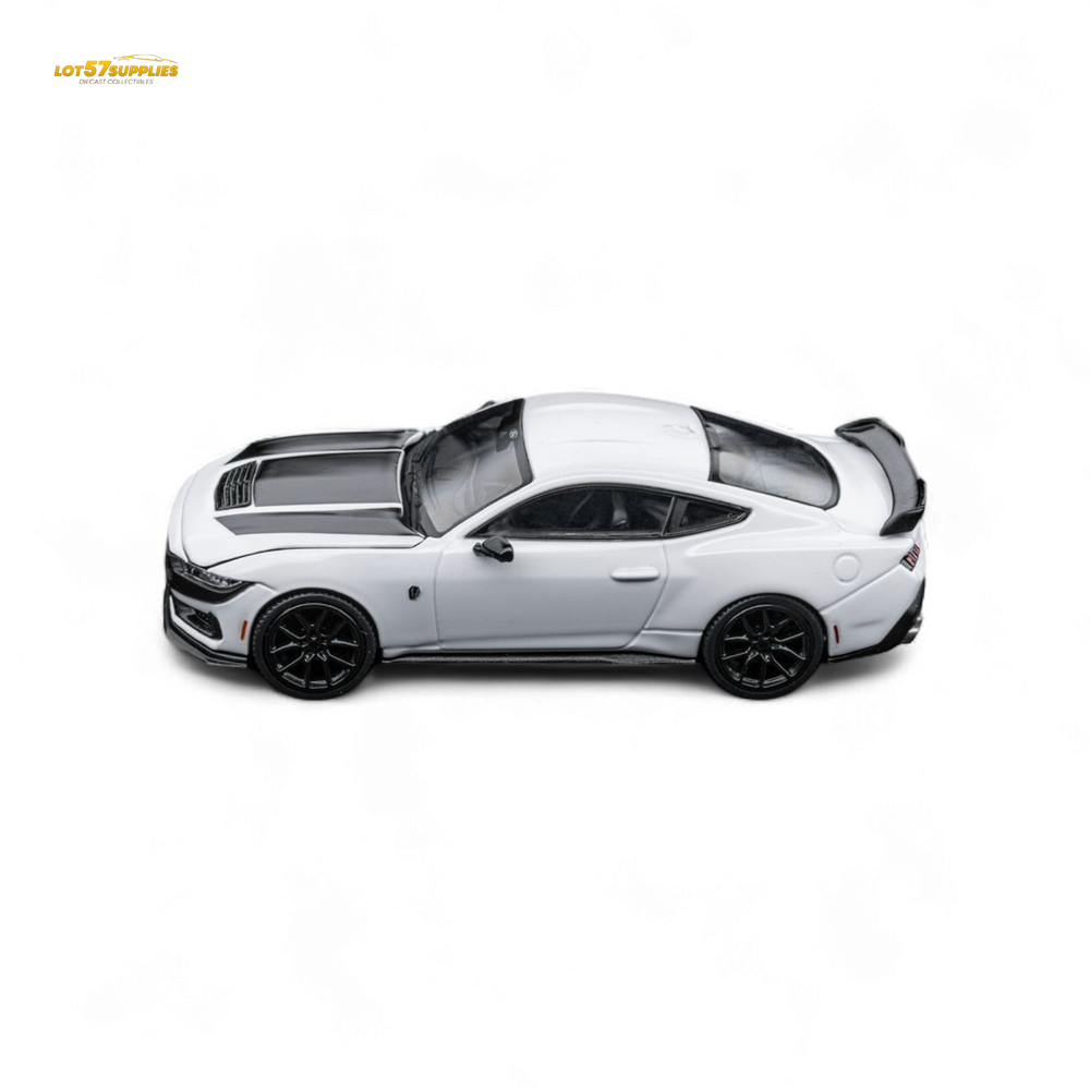 (Pre-Order) DCM Mustang Dark Horse - Crystal White - Black Wheels 1:64 (Online Order Only)