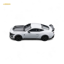 (Pre-Order) DCM Mustang Dark Horse - Crystal White - Black Wheels 1:64 (Online Order Only)