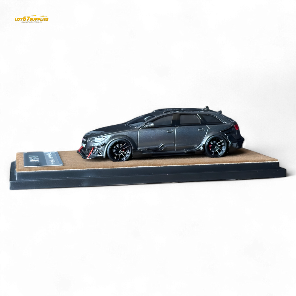 Qidian Model Audi RS6 Avant (C7) Crock Station wagon DTM Wide-Body Modified  - Gungrey 1/64 (ONLINE ORDER ONLY)
