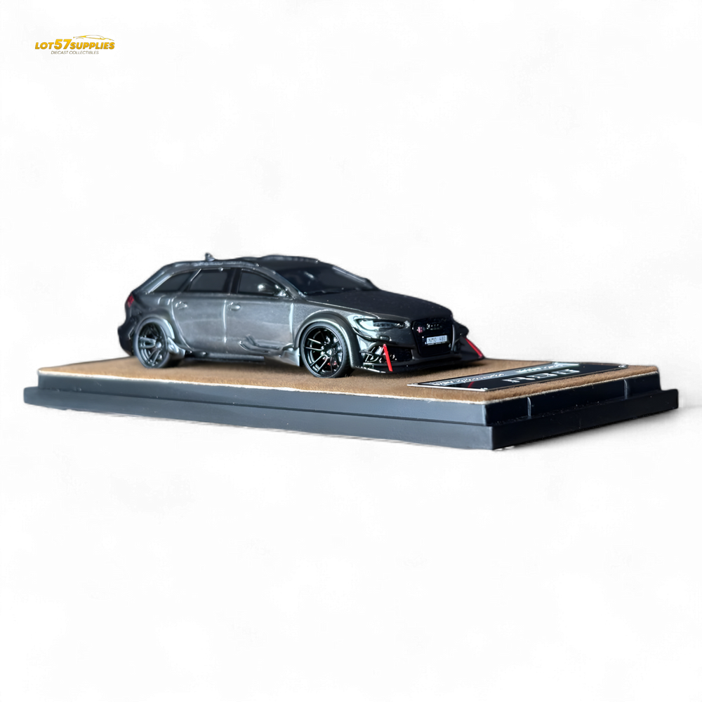 Qidian Model Audi RS6 Avant (C7) Crock Station wagon DTM Wide-Body Modified  - Gungrey 1/64 (ONLINE ORDER ONLY)