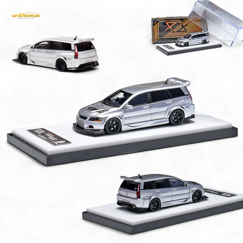 Error404 Mitsubishi Lancer EVO 9 IX Wagon - Glossy Silver 1:64 (ONLINE ORDER ONLY)