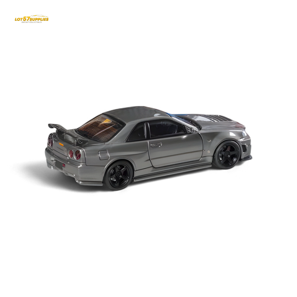 Fuji Skyline R34 GT-R Nismo Z-Tune - Gun Grey 1:64 (ONLINE ORDER ONLY)