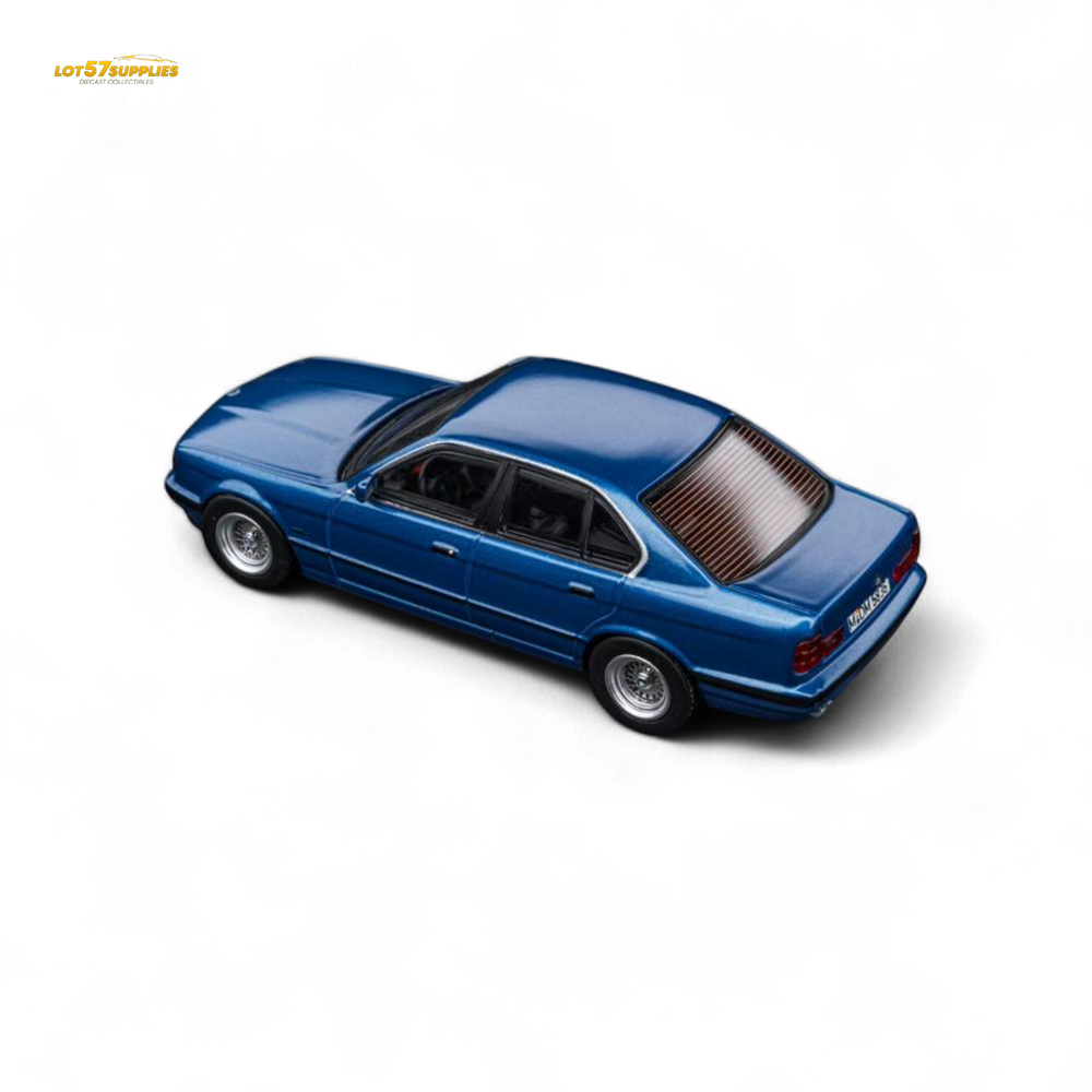 (Pre-Order) DCM BMW E34 5-Series Sedan - Avis Metallic Blue 1:64 (ONLINE ORDER ONLY)