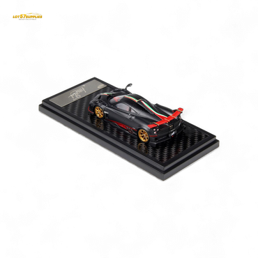 (Pre-Order) LCD Pagani Imola - Matte Black Carbon with Italian Flag 1:64 (ONLINE ORDER ONLY)