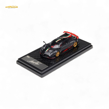 (Pre-Order) LCD Pagani Imola - Matte Black Carbon with Italian Flag 1:64 (ONLINE ORDER ONLY)