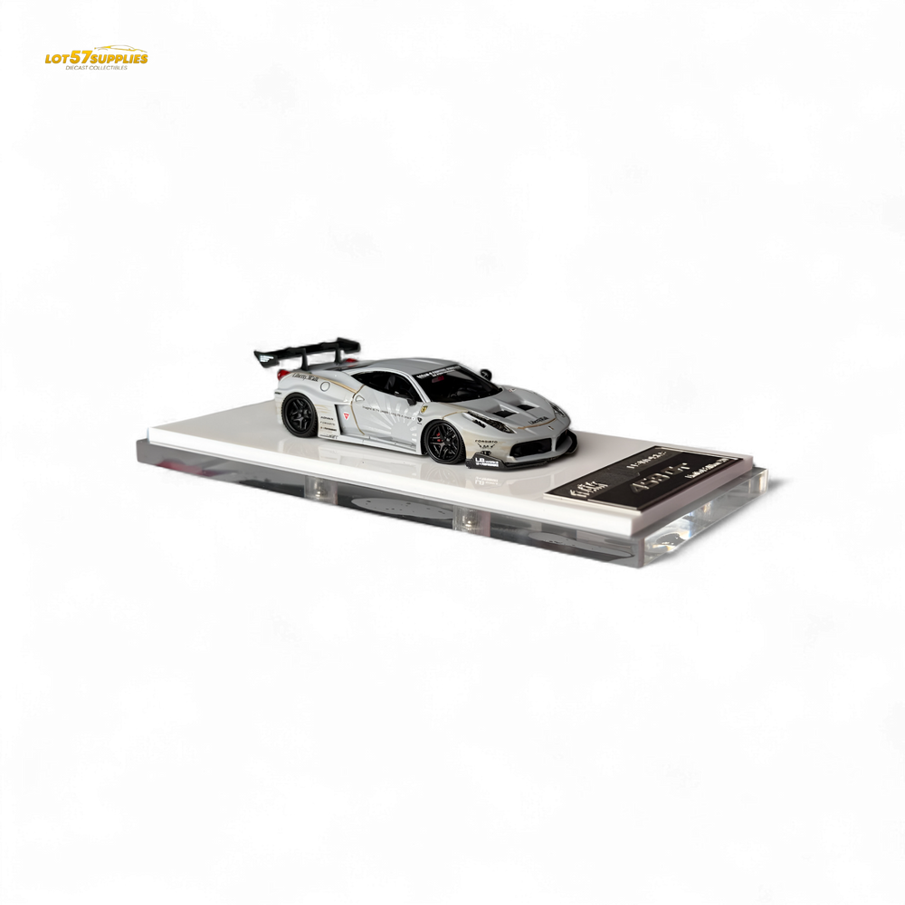 Flame Supercar LB458GT LB Wide-Body - Matte Grey 1:64 Resin (ONLINE ORDER ONLY)