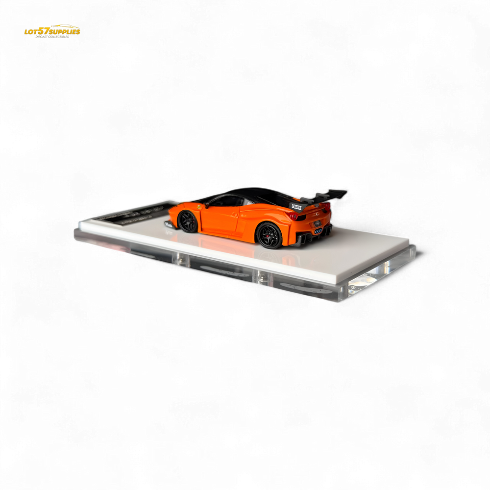 Flame Supercar LB458GT LB Wide-Body - Pearl Orange 1:64 Resin (ONLINE ORDER ONLY)