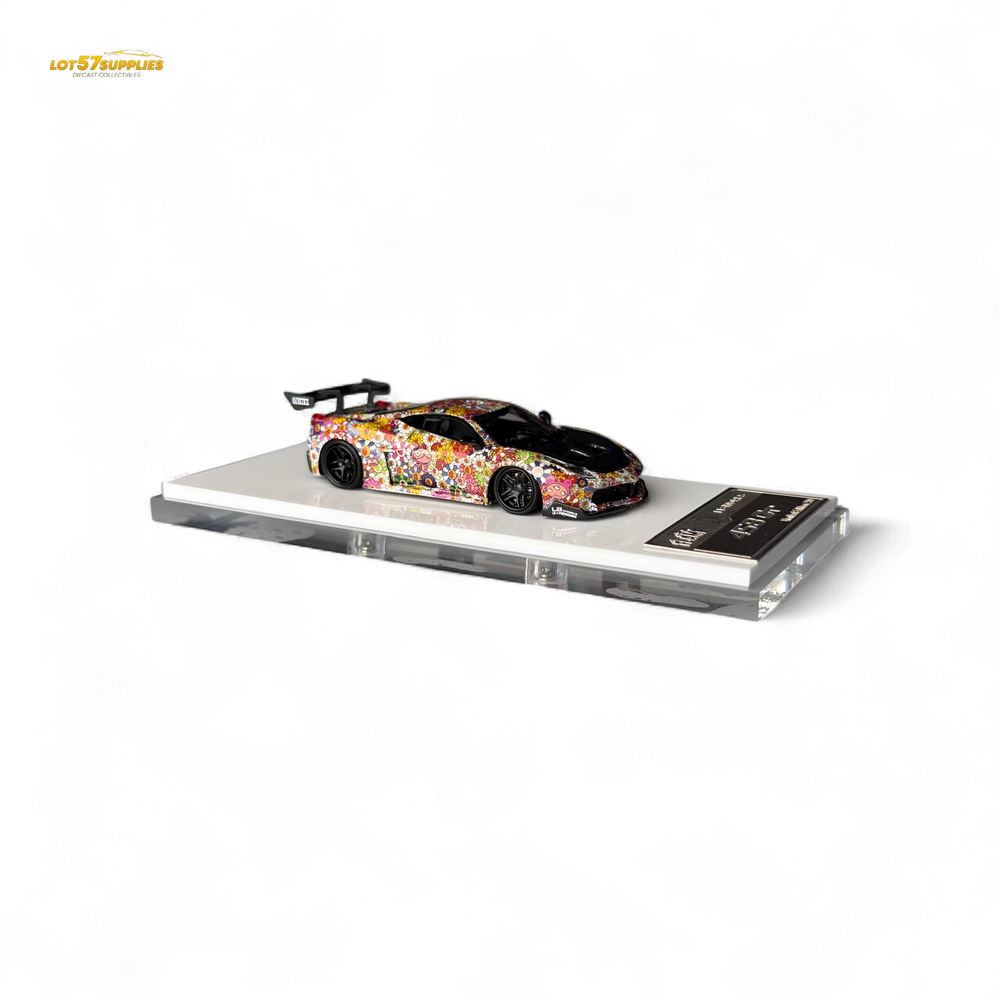 Flame Supercar LB458GT LB Wide-Body - Takashi Murakami Flower Livery - Glows in dark 1:64 Resin (ONLINE ORDER ONLY)