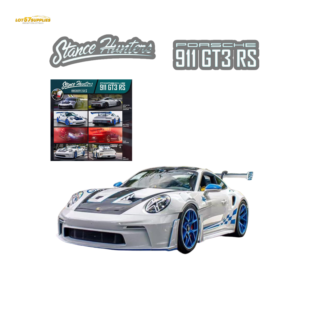 (Pre-Order) Stance Hunters Porsche 911 GT3 RS - White 1:64 (ONLINE ORDER ONLY)