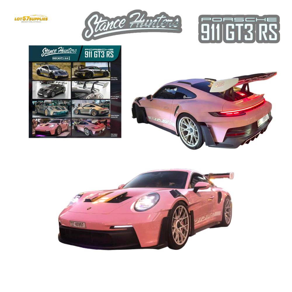 (Pre-Order) Stance Hunters Porsche 911 GT3 RS (992) - Pink Sakura 1:64 (ONLINE ORDER ONLY)