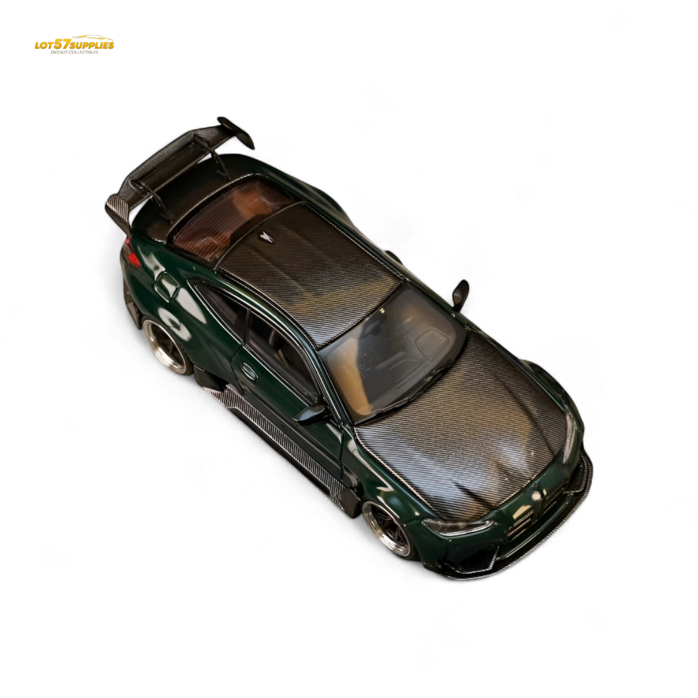 Street Weapon BMW G82 M4 Wide-Body Modified - Cangling Green Carbon Cover Special Edition 1:64 (ONLINE ORDER ONLY)