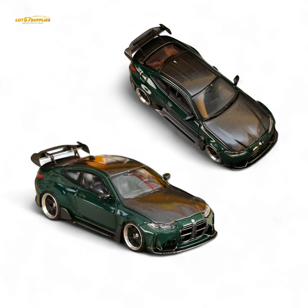 Street Weapon BMW G82 M4 Wide-Body Modified - Cangling Green Carbon Cover Special Edition 1:64 (ONLINE ORDER ONLY)