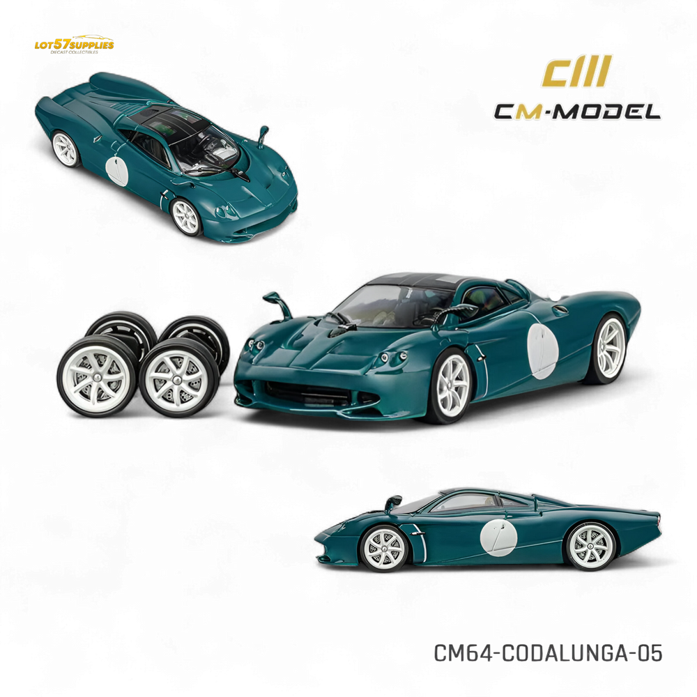 (Pre-Order) CM Model Pagani Codalunga - Green 1:64 (ONLINE ORDER ONLY)