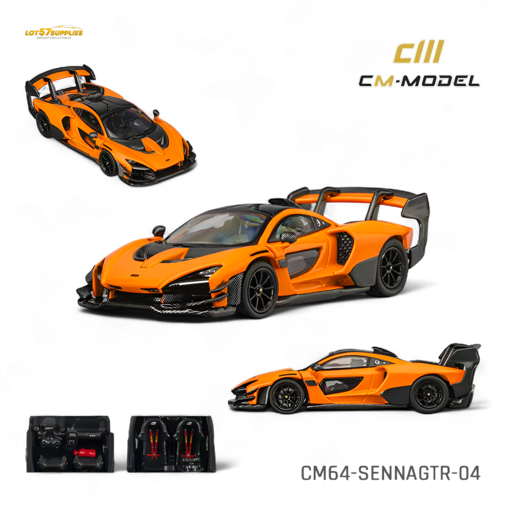 (Pre-Order) CM Model McLaren Senna GTR - Papaya Orange 1:64 (ONLINE ORDER ONLY)