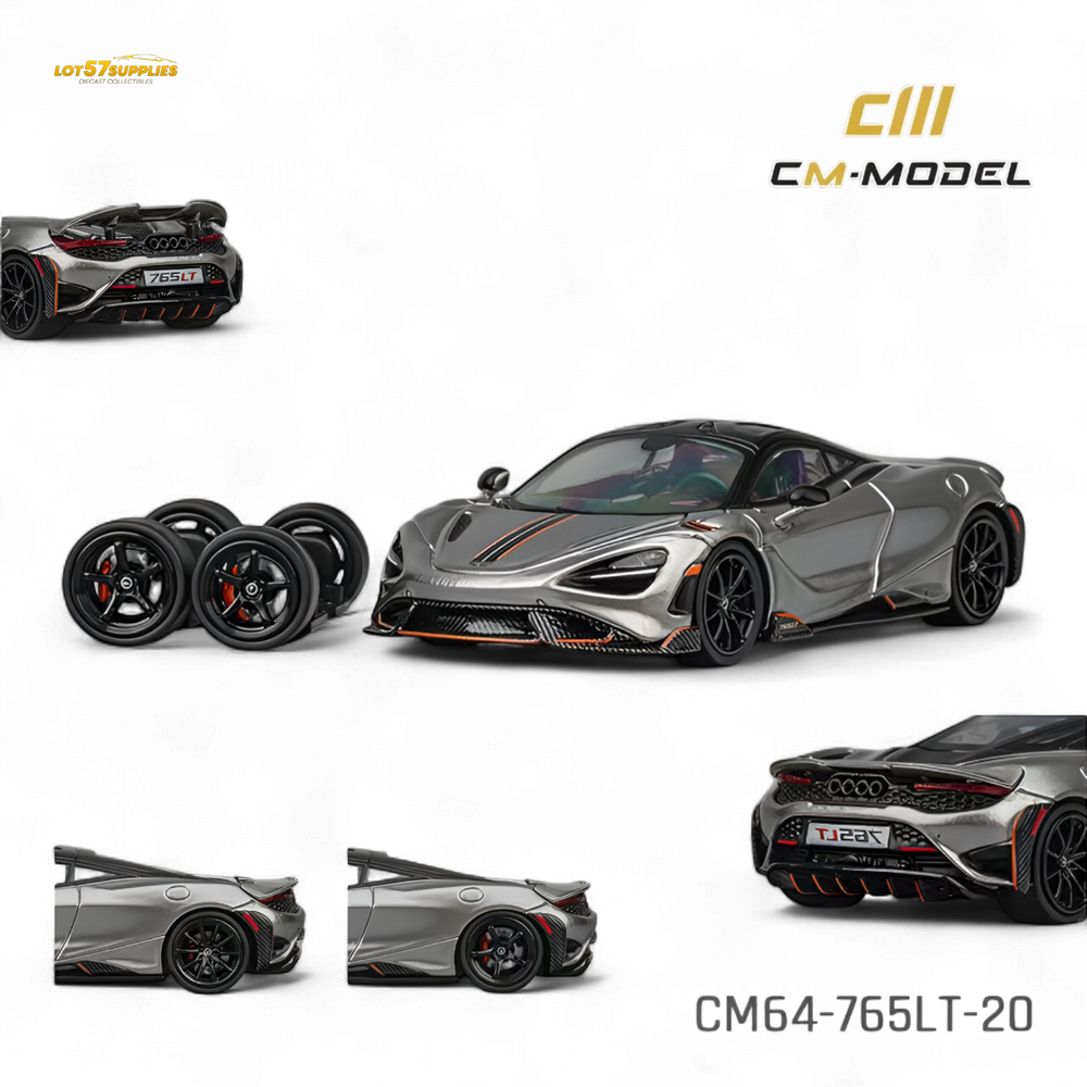(Pre-Order) CM Model McLaren 765LT - Silver Gray 1:64 (ONLINE ORDER ONLY)