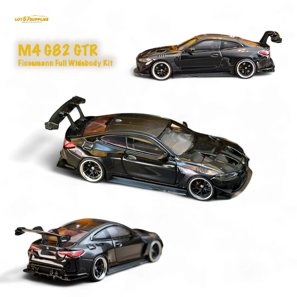 (Pre-Order) SW BMW M4 Flossmann Full Widebody Kit G82 GTR - Bright Black 1:64 (ONLINE ORDER ONLY)
