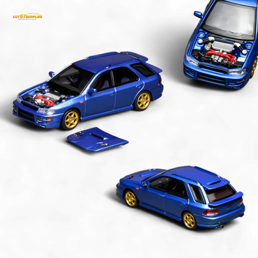 (Pre-Order) Motorhelix Subaru Impreza Wagon WRX STi Version VI - Rally Blue 1:64 (ONLINE ORDER ONLY)