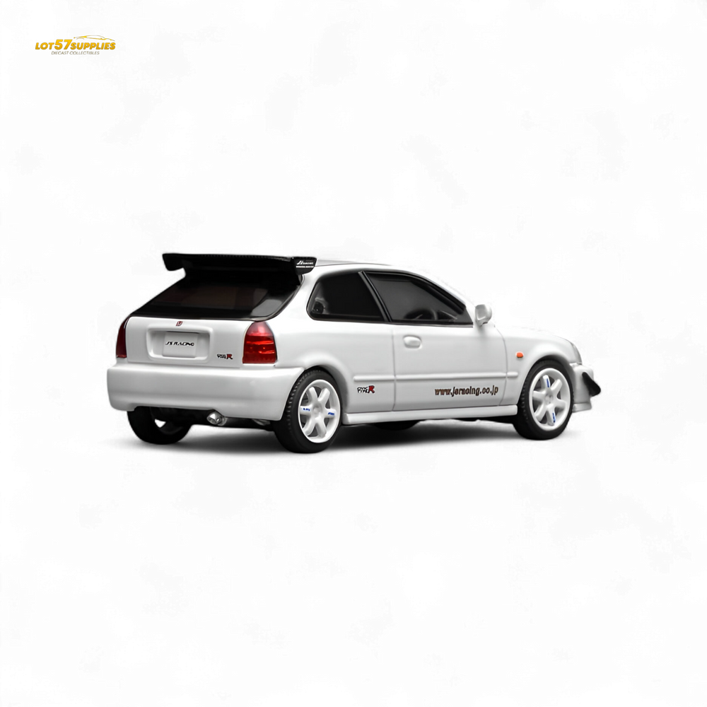 (Pre-Order) Motorhelix Honda Civic Type R (EK9) - J's Racing Livery White 1:64 (ONLINE ORDER ONLY)