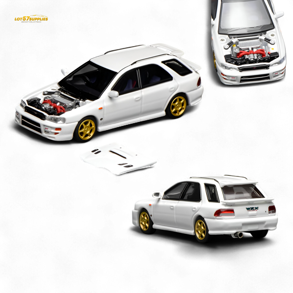 (Pre-Order) Motorhelix Subaru Impreza Wagon WRX STi Version VI - Pure White 1:64 (ONLINE ORDER ONLY)