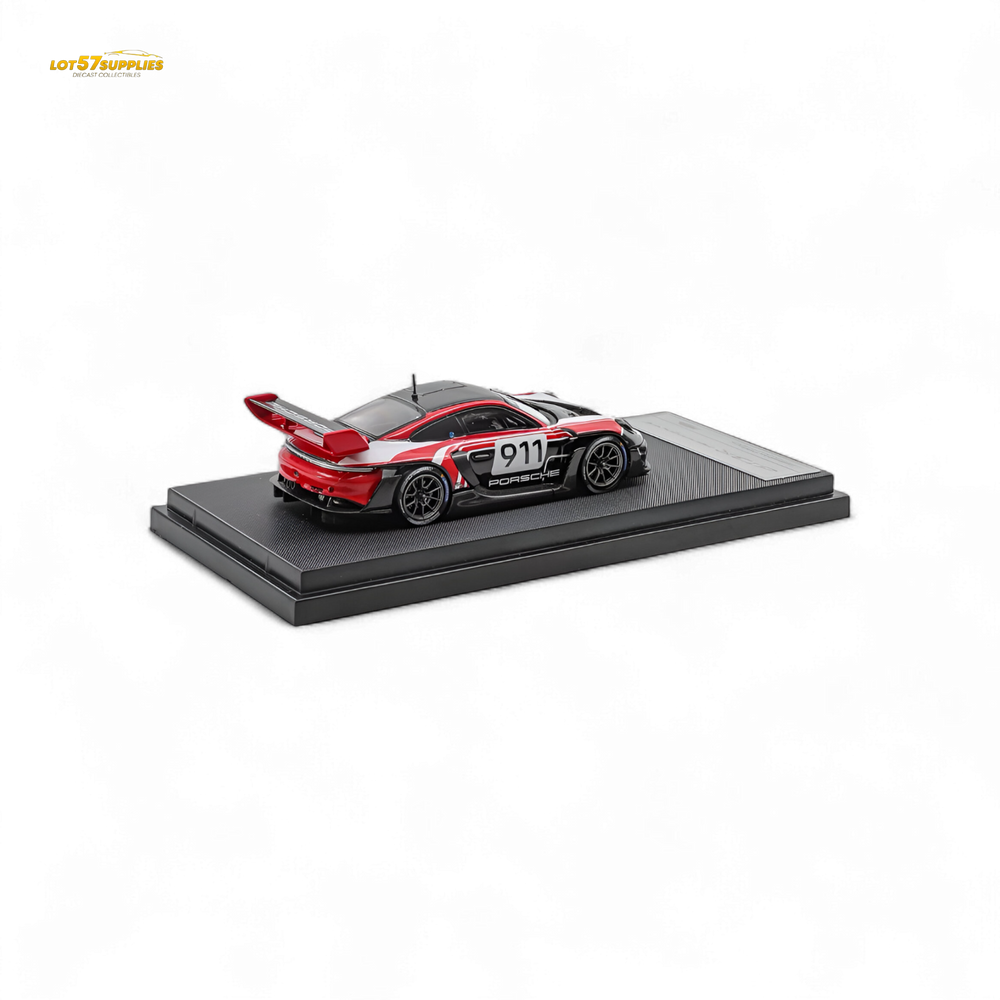 (Pre-Order) HKM 911 GT3 R Rennsport - Red-White #911 1:64 (ONLINE ORDER ONLY)