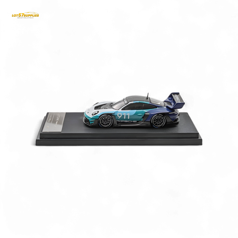 (Pre-Order) HKM 911 GT3 R Rennsport - Blue-White #911 1:64 (ONLINE ORDER ONLY)