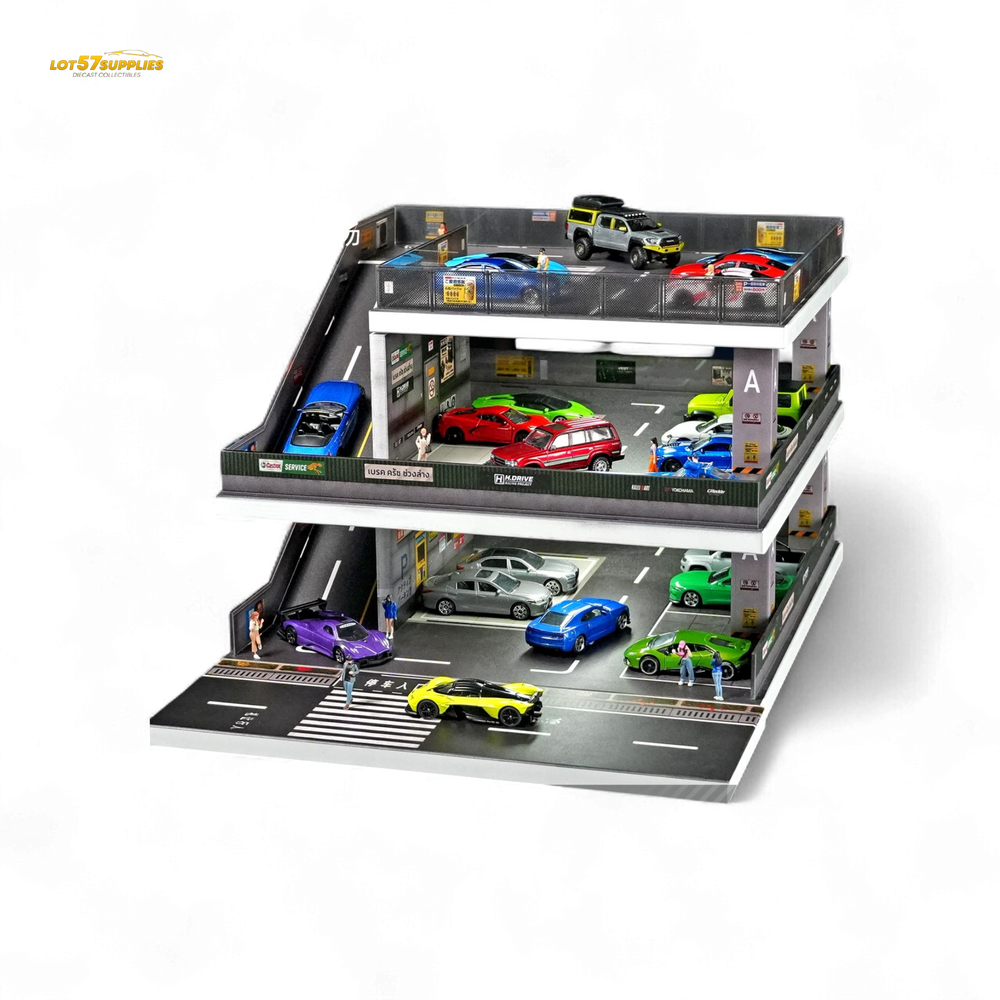 (Pre-Order) Shou Cang Jia Japanese Ramp Parking Lot - Light Gray 1:64 (ONLINE ORDER ONLY)