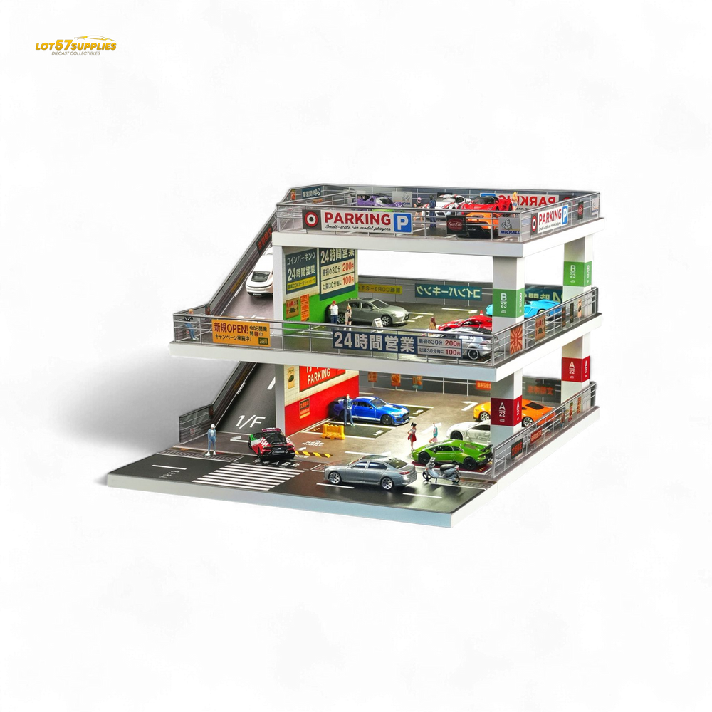 (Pre-Order) Shou Cang Jia Japanese Ramp Parking Lot - Dark Green 1:64 (ONLINE ORDER ONLY)
