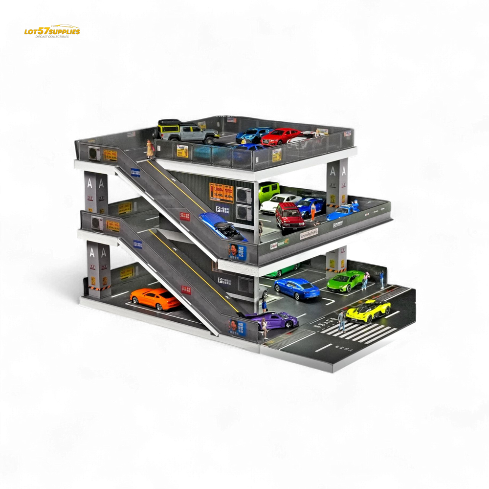 (Pre-Order) Shou Cang Jia Japanese Ramp Parking Lot - Light Gray 1:64 (ONLINE ORDER ONLY)