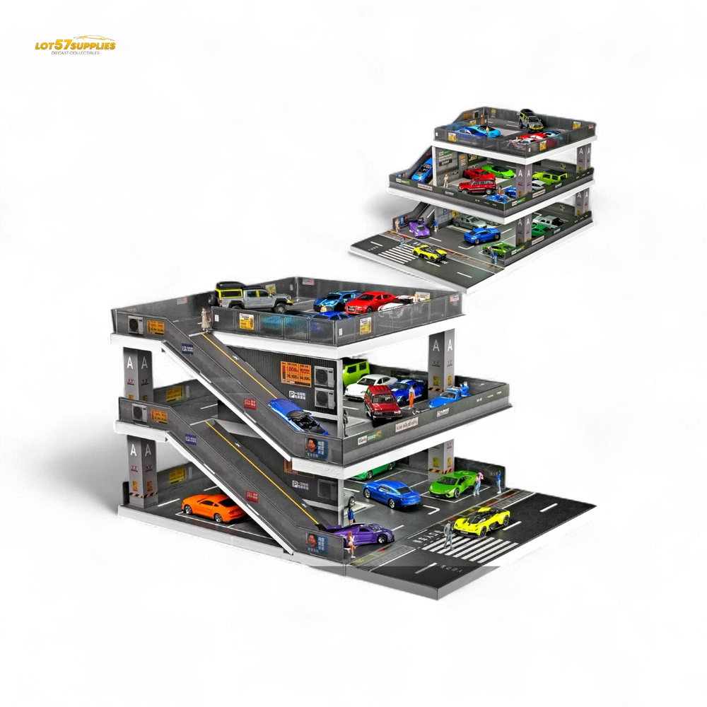 (Pre-Order) Shou Cang Jia Japanese Ramp Parking Lot - Light Gray 1:64 (ONLINE ORDER ONLY)