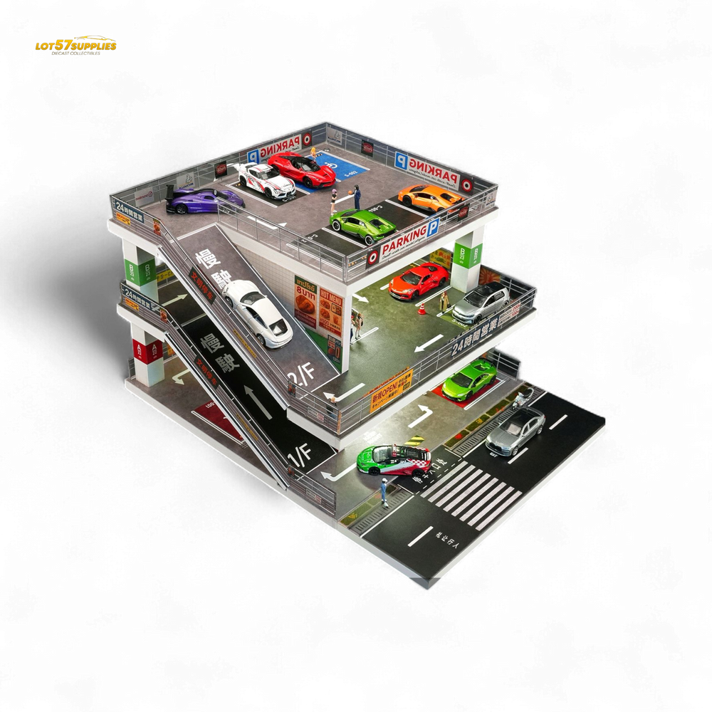 (Pre-Order) Shou Cang Jia Japanese Ramp Parking Lot - Dark Green 1:64 (ONLINE ORDER ONLY)