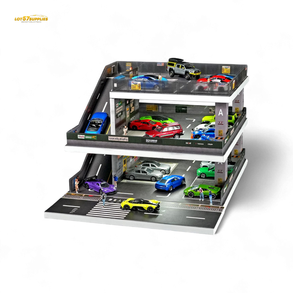 (Pre-Order) Shou Cang Jia Japanese Ramp Parking Lot - Light Gray 1:64 (ONLINE ORDER ONLY)