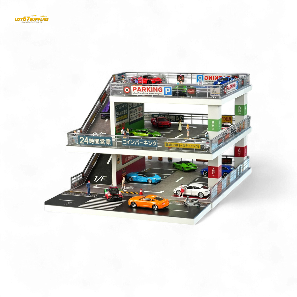 (Pre-Order) Shou Cang Jia Japanese Ramp Parking Lot - Dark Green 1:64 (ONLINE ORDER ONLY)