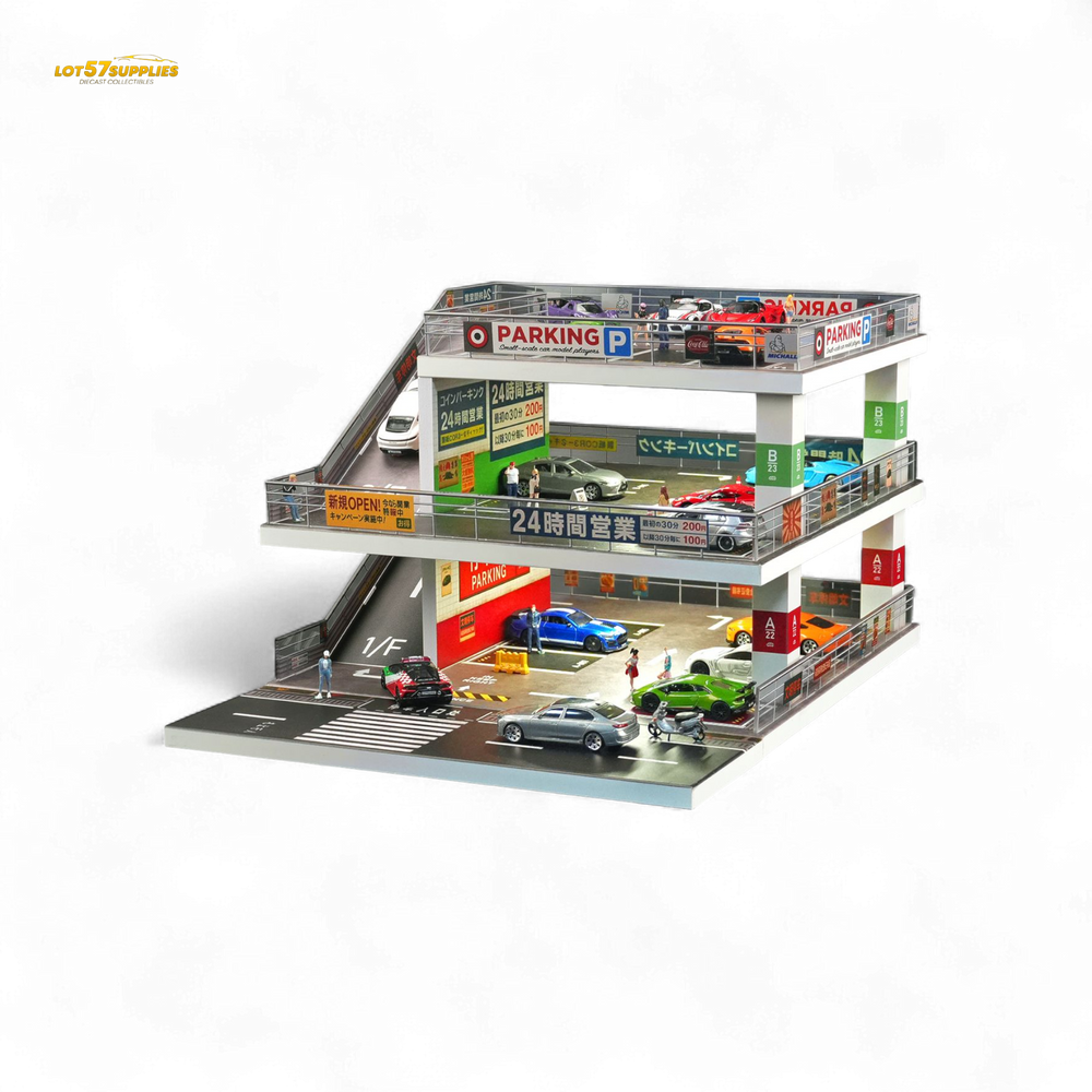 (Pre-Order) Shou Cang Jia Japanese Ramp Parking Lot - Dark Green 1:64 (ONLINE ORDER ONLY)