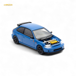 (Pre-Order) Motorhelix Honda Civic EK9 Malaysia Limited Edition - Blue 1:64 (Online Order Only)