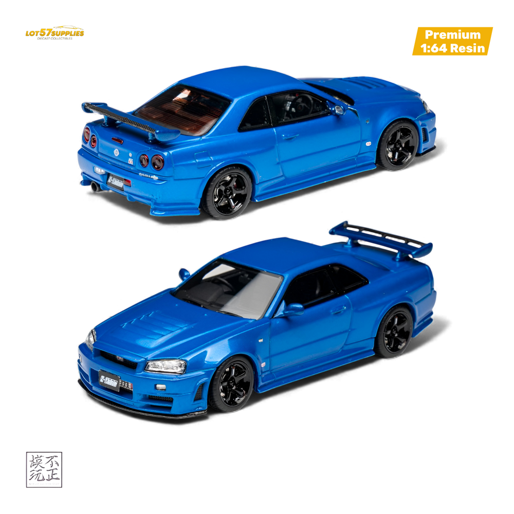 Car's Lounge Skyline GT-R R34 NISMO Z-TUNE - Bayside Blue 1:64 (ONLINE ORDER ONLY)
