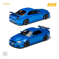 Car's Lounge Skyline GT-R R34 NISMO Z-TUNE - Bayside Blue 1:64 (ONLINE ORDER ONLY)