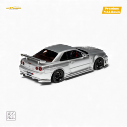 Car's Lounge Skyline GT-R R34 NISMO Z-TUNE - Z-TUNE Silver 1:64 (ONLINE ORDER ONLY)