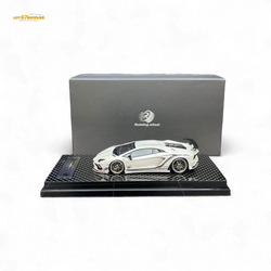 (Pre-Order) Rotating Wheel Rowen Aventador S - Pearl White 1/64 (ONLINE ORDER ONLY)