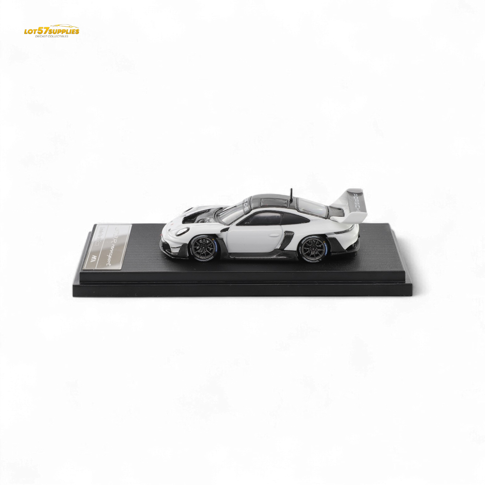 (Pre-Order) HKM 911 (992) GT3 R Rennsport - White/Carbon Hood 1:64 (ONLINE ORDER ONLY)