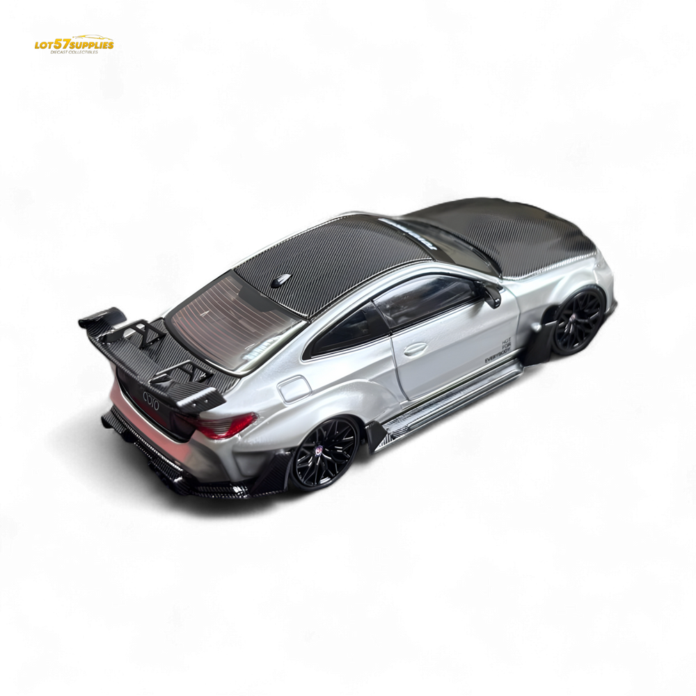 SW BMW G82 M4 Wide-Body Modified - Alexander Silver Carbon Cap 1:64 (ONLINE ORDER ONLY)