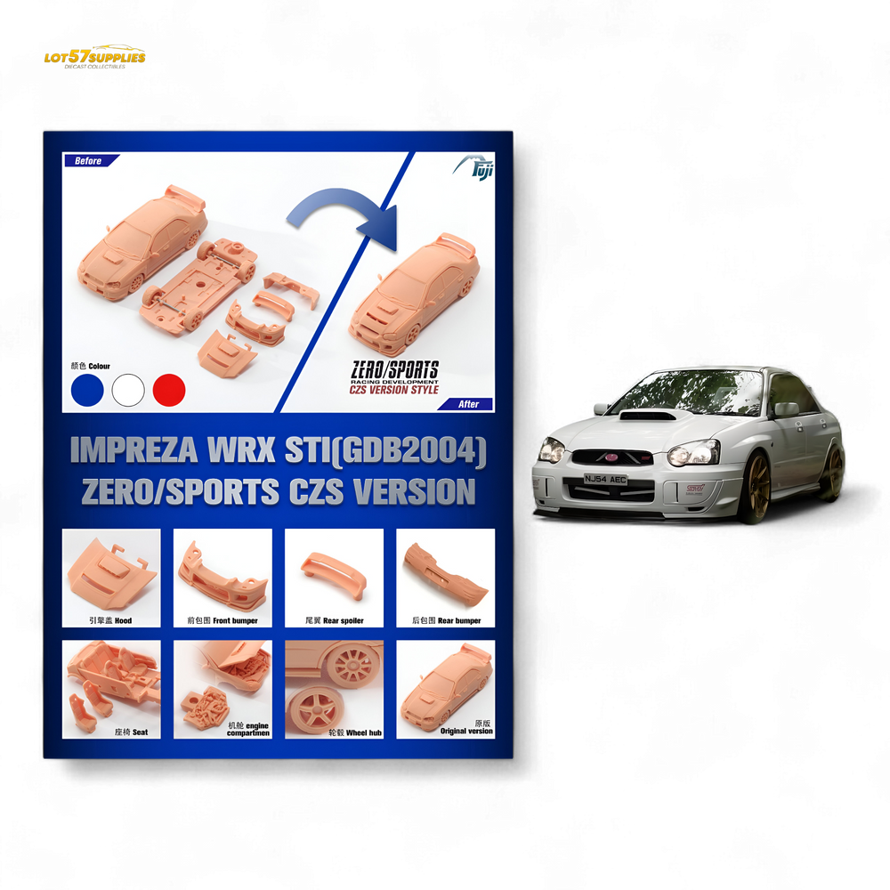 (Pre-Order) Fuji Impreza 2nd Gen Mk2 WRX STi Blobeye Sedan GD - White 1:64 (ONLINE ORDER ONLY)