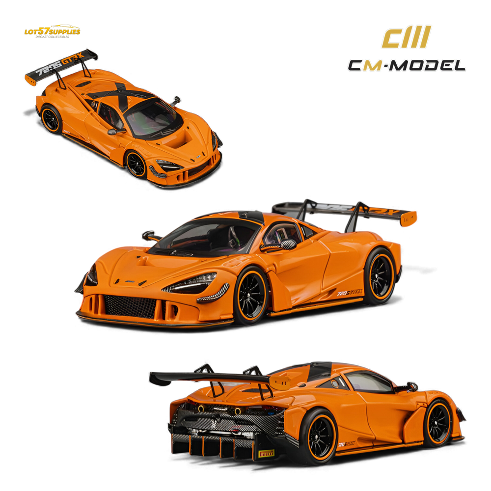 (Pre-Order) CM Model McLaren 720SGT3X - Papaya Orange 1:64 (ONLINE ORDER ONLY)