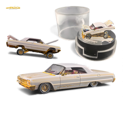 (Pre-Order) Fine Works64 Chevrolet Impala - Metallic Platinum Luxury - 1:64 (ONLINE ORDER ONLY)
