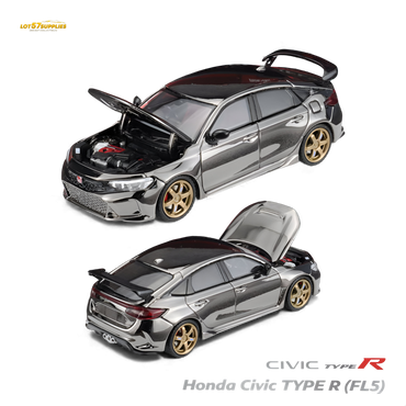 (Pre-Order) MH Honda Civic Type R FL5 - Chrome Gun Black 1:64 (ONLINE ORDER ONLY)