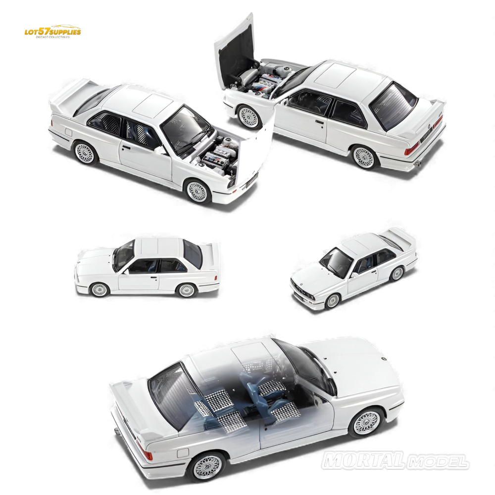 (Pre-Order) Mortal BMW E30 M3 Sedan - Pearl White 1:64 (ONLINE ORDER ONLY)
