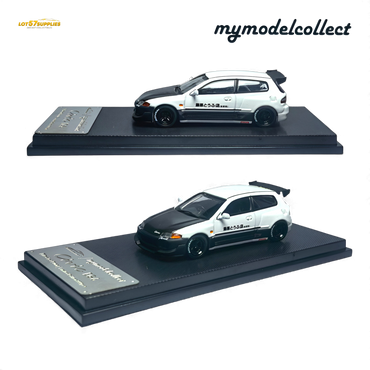 MC Civic EG6 Fujiwara Tofu Shop White Carbon 1:64