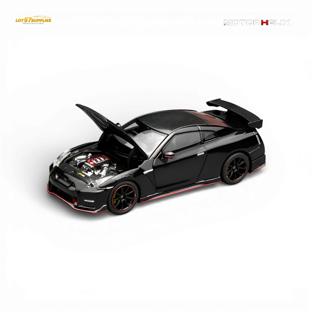 MOTORHELIX Nissan GT-R NISMO R35 2022 - Meteor Black 1:64