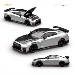 Motorhelix Nissan GT-R NISMO (R35) Special Edition 2022 - Ultimate Metal Silver 1:64